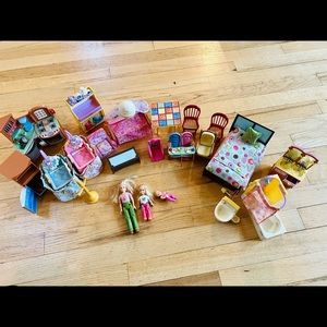 Fisher price my loving family dollhouse furniture lot